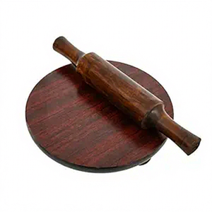 Handcrafted Wooden Chapati <b>Rolling</b> Board And Belan <b>Pin</b> Set For Roti Making Natural Durable Kitchen Tool For Indian Cooking - Product Image 1