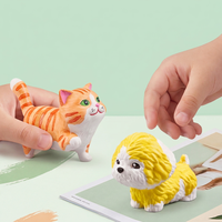 Nouvelles figurines d'animaux en céramique blanche, peintures artisanales, jouets de peinture en céramique DIY pour enfants