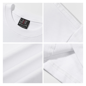 เสื้อยืดลายเกล็ดหิมะบนถนนแนวสตรีทท่าทางของ2025สำหรับผู้ชายพิมพ์หมึกสีขาวทรงหลวมแขนสั้น300กรัม - Product Image 5