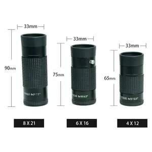 Near Focus Metal Body Monocular Telescope 4x12/ 6x16/ 8x21 for Visual Aid