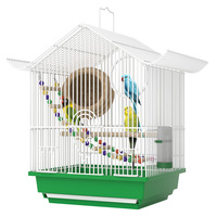 Kit de démarrage complet avec bain d'oiseaux et perchoir intégrés, base en fer robuste, cage à oiseaux professionnelle pour la reproduction de petits perroquets