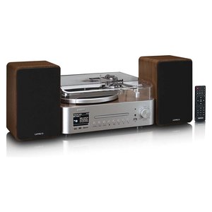 Système Hi-Fi Lenco Mc 860Wdsi avec tourne-disque, Bluetooth, radio DAB/FM, sortie 2x 30W, finition bois argenté - Product Image 5