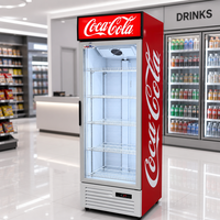 Réfrigérateur ouvert multi-étagères commercial, rideau d'air, refroidisseur de boissons, refroidissement par air, étagères réglables, contrôle LED pour l'affichage en supermarché