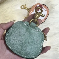 Pochette à écouteurs en forme d'oreille de chat, finition mate et effet ciré, porte-clés, porte-monnaie animal mignon, avec fermeture éclair, vente en gros, personnalisation OEM