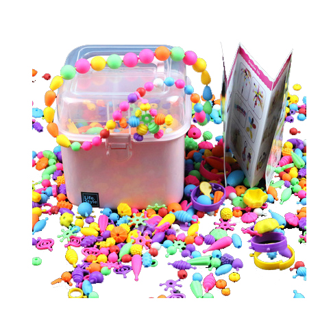 Поп-бусины 550 шт./компл. для девочек подарок Креативный набор для самостоятельного изготовления ювелирных изделий игрушки для детей забавный браслет ожерелье и кольцо