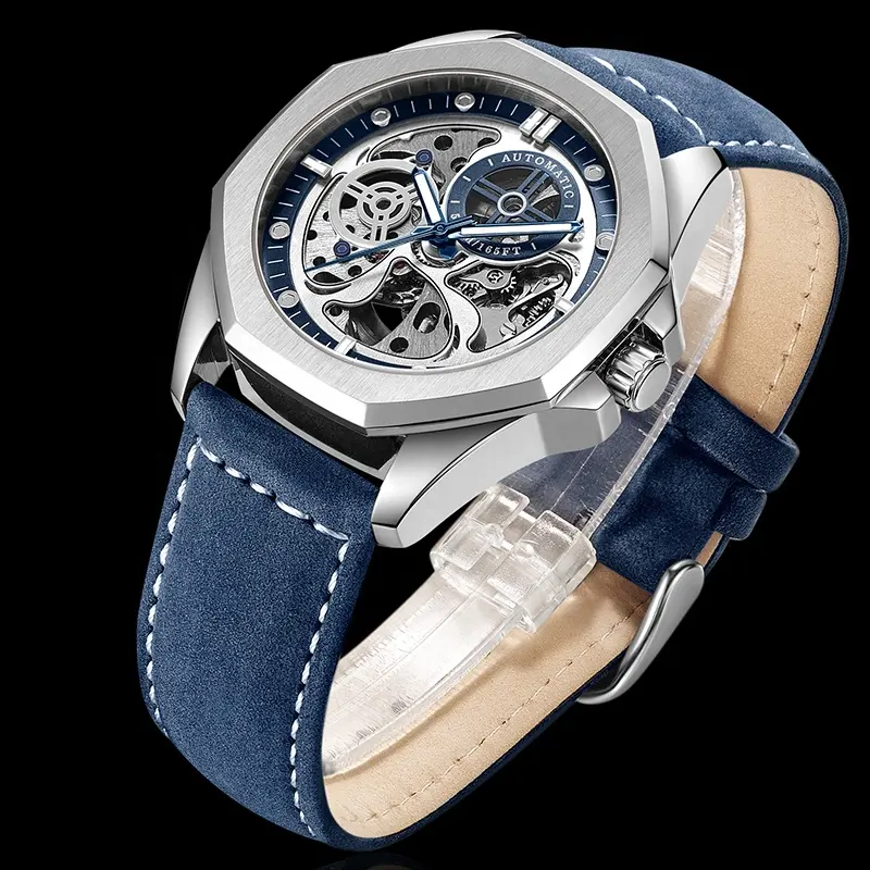 New Reloj Automtico Para Hombres Custom Luxury Man Skeleton WristWatch Men Waterproof Orologio Automatic Mechanical Watches