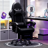 Chaise de gaming Esports, chaise de bureau de course pour ordinateur, confortable, inclinable, réglable en hauteur, base à cinq étoiles, accoudoirs en nylon pour la maison