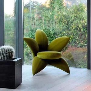 Moderna <span class=keywords><strong>Poltrona</strong></span> di Lusso Singola in Tessuto per Ufficio Domestico Leggera Design Lily Divano Lounge per Hotel <span class=keywords><strong>e</strong></span> Balconi - Product Image 2