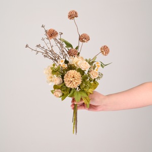 Bouquet de mariée artificiel, arrangement de fleurs en soie, rose, hortensia, décoration de mariage, ornement de table de salon - Product Image 4
