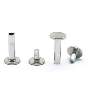 Rivets mâles et femelles en acier inoxydable 304, tête bombée semi-tubulaire, 6 mm 8 mm, finition brillante, norme ISO, sur mesure pour la fixation de matériel - Product Image 1