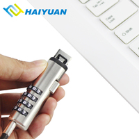 Kunci Kabel USB Anti Maling Universal Steel untuk Laptop, Rantai Pengaman Komputer dengan Kode Kombinasi Kata Sandi