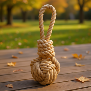 Juego de cuerda tejida con forma de pelota de 720 cm para mascotas, juguete interactivo - Product Image 3