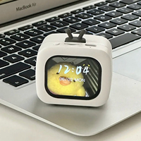 Speaker Bluetooth dengan Layar Lirik Elektronik, Jam Alarm, Slot Kartu, Portabel, Suara Berkualitas Tinggi, Hadiah untuk Anak Laki-Laki