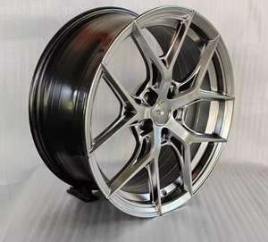 Jantes en alliage pour voitures, 17 et 18 pouces, 5 trous, en alliage <span class=keywords><strong>d</strong></span>'aluminium noir et argent, jantes de <span class=keywords><strong>voiture</strong></span> de tourisme personnalisées OEM - Product Image 2