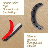 Clips de fixation adhésifs pour câbles, gestion des fils, organisateur de câbles pour bureau, câble de charge USB, câble d'alimentation de table de chevet, câble de souris