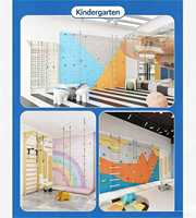 Mur d'escalade intérieur en bois pour enfants, personnalisable pour la maison et la maternelle, salle de jeux d'escalade pour enfants, entraînement physique, 0-6 ans, taille sur mesure