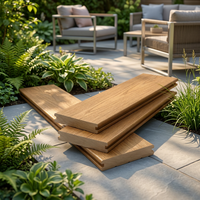 Planches de terrasse en WPC co-extrudées solides |   Revêtement de sol composite extérieur Zero Hollow