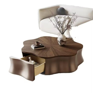 <span class=keywords><strong>Tavolino</strong></span> da Caffè Moderno Italiano in <span class=keywords><strong>Legno</strong></span> Massello, <span class=keywords><strong>Design</strong></span> a Petalo di Farfalla, Stile Semplice a Nuvola per Arredamento Soggiorno - Product Image 4