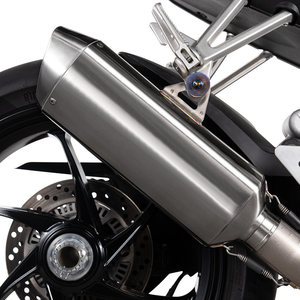 Pot d'échappement avant central en alliage de titane noir, adaptable pour <span class=keywords><strong>moto</strong></span> ZXMOTO 500, à passage direct - Product Image 5