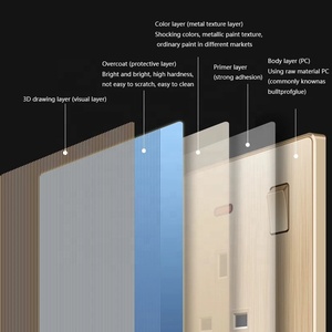 Anh tiêu chuẩn 13A điện ổ cắm điện chuyển sang, phổ 5 lỗ điện USB đôi ổ cắm tường, chải vàng Tường chuyển đổi - Product Image 4