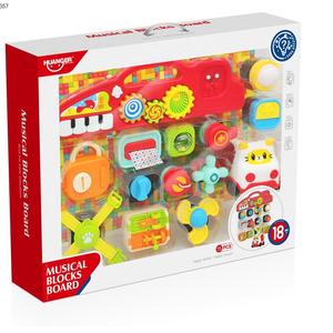 Enfant en bas âge Montessori cognitif illumination jeux éducatifs bébé activité sensorielle blocs musicaux en plastique occupé conseil - Product Image 6