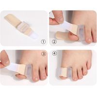 Séparateur d'orteils en gel de silicone souple, confortable et réglable, orthèse correctrice pour hallux valgus et orteils superposés, pour hommes et femmes