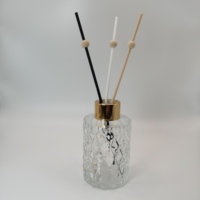 Bouteille d'huile essentielle en verre recyclable de 120 ml, forme cylindrique, bouchon à vis, logo personnalisé estampé à chaud, diffuseur de parfum
