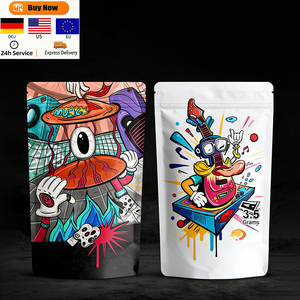 ซองซิปล็อคแบบตั้งได้ พิมพ์ลายตามสั่ง ป้องกันกลิ่น ผลิตจากวัสดุ BOPP/VMPET/PE ปิดผนึกได้ (3.5 กรัม/7 กรัม/14 กรัม) - Product Image 1