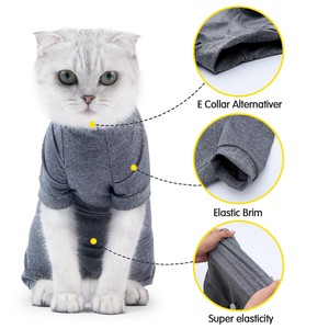 Traje de Recuperación Quirúrgica <span class=keywords><strong>para</strong></span> Gatos, Ropa Antilamido <span class=keywords><strong>para</strong></span> Esterilización, <span class=keywords><strong>Camisa</strong></span> Postoperatoria, Atuendo de Cuatro Patas <span class=keywords><strong>para</strong></span> la Curación de Gatos y <span class=keywords><strong>Perros</strong></span> - Product Image 2