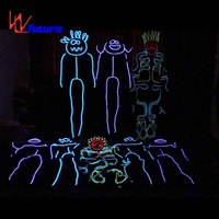 Future Creative Unisex Luminous Halloween Festival Stage & Dance Performance Wear LED Light Adult Unisex Luminous Mask and Suit