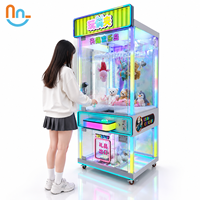 Joy2fun Distributeur automatique de jouets à griffes à monnayeur, avec lumières colorées, pour récompenses, snacks et peluches, garantie anglaise, en métal et acrylique