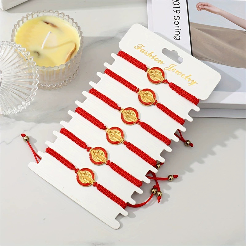 Gold Plated St. Benedict Cross Bracelet For Women & Unisex