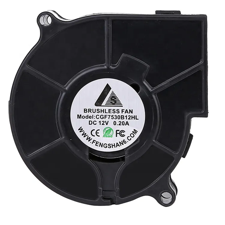 Fluxo axial de alta pressão, 75*75*30mm 12v dc, ventilador de refrigeração, à prova d' água