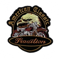 Patchs arrière de moto pour hommes et femmes, personnalisés, pour motard, en tissu sergé brodé, Badge fait à la main,