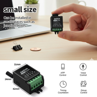 Interruptor Inteligente WiFi + RF Tuya para Hogar, DC 12V 10A |   Interruptor de Control Remoto Inalámbrico para Iluminación de Dormitorio |   Control de Iluminación Interior