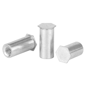 10pcs/bag 304 Stainless Steel Hexagon Flat Head Blind-Threaded <b>Standoffs</b> M2 M3 M5 M6 Self Clinching Blind Rivet Studs Nut BSOS - Product Image 5