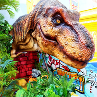Dinozor Eğlence Parkı İnteraktif Dekorasyon Robotik Animatronik Dinozor Başı Satılık animatronik modeller