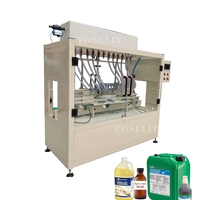 Détergent liquide corrosif automatique à 6 buses, acide chimique, nettoyant pour toilettes, machine de remplissage de bouteilles en plastique PET, ligne de convoyeur