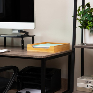 Bamboo Desktop <b>Storage</b> Box Rectangle Single Tier For Desk Office Organizer Neatening <b>Storage</b> - Product Image 4