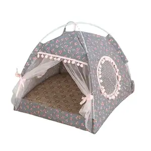 Semi-Gesloten Hond Tent Bed Indoor Goedkope Prijs Kat Tent Outdoor Opvouwbare Kat Tent