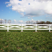 Clôture en PVC vinyle blanche, panneaux de paddock pour chevaux, style à traverses, clôture de ferme, 1,5 m, fournisseur direct d'usine