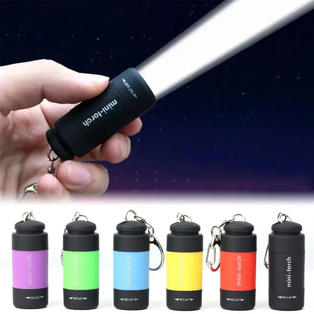 Factory Wholesale New Outdoor Mini Edc Portable Keychain Gifts Thumb Usb Rechargeable Abs Led Torches Lights Tactical Flashlight