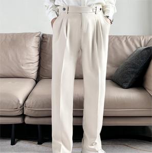 Hot Sell Men's Slicks Straight Leg Summer Casual <b>Pants</b> Loose <b>Suit</b> <b>Pants</b> - Product Image 3