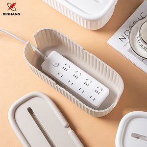 Xinhangデスクトッププラスチックケーブルオーガナイザーデスクトップ充電ケーブルオーガナイザー防塵充電ケーブルストレージボックス電話スタンド付き - Product Image 4
