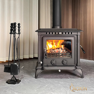Modern Freestanding European-Style Cast Iron <strong>Fireplace</strong> with Real Fire <strong>Log</strong> Burner for Indoor Villa Heating <strong>in</strong> Rural Households - Product Image 5