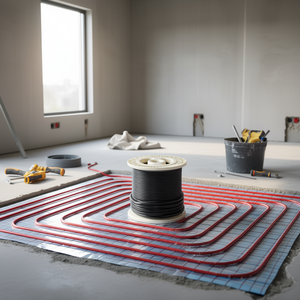 Kit de Cable de Calefacción por Suelo Radiante de 50 Pies Cuadrados, 120V, Eléctrico, con Alarma para Calefacción por Suelo Radiante - Product Image 2