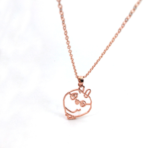 <span class=keywords><strong>Collana</strong></span> con ciondolo dipinto per bambini carini <span class=keywords><strong>collana</strong></span> con <span class=keywords><strong>disegno</strong></span> personalizzato in acciaio inossidabile placcato oro personalizzato per bambini - Product Image 4
