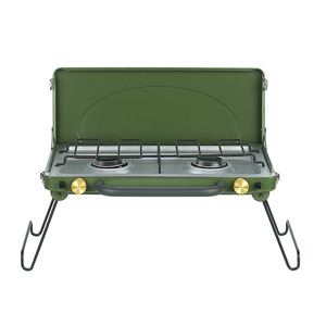 2 Brenner Heimgebrauch Tisch Kochfeld Küchengerät Doppel kocher Tragbarer Outdoor-<span class=keywords><strong>Camping</strong></span> kochfeld Zwei Koch gasherd für Camp - Product Image 1