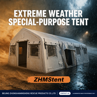 Tente gonflable d'urgence en tissu imperméable pour abri, secours en cas de catastrophe, logement temporaire, clinique mobile, hôpital de campagne