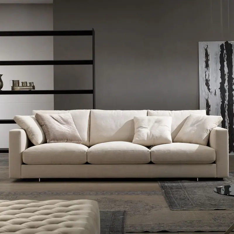 Sofa Kain Modern Dapat Dilepas dan Dicuci, Sofa Kain Sudut Ruang Tamu